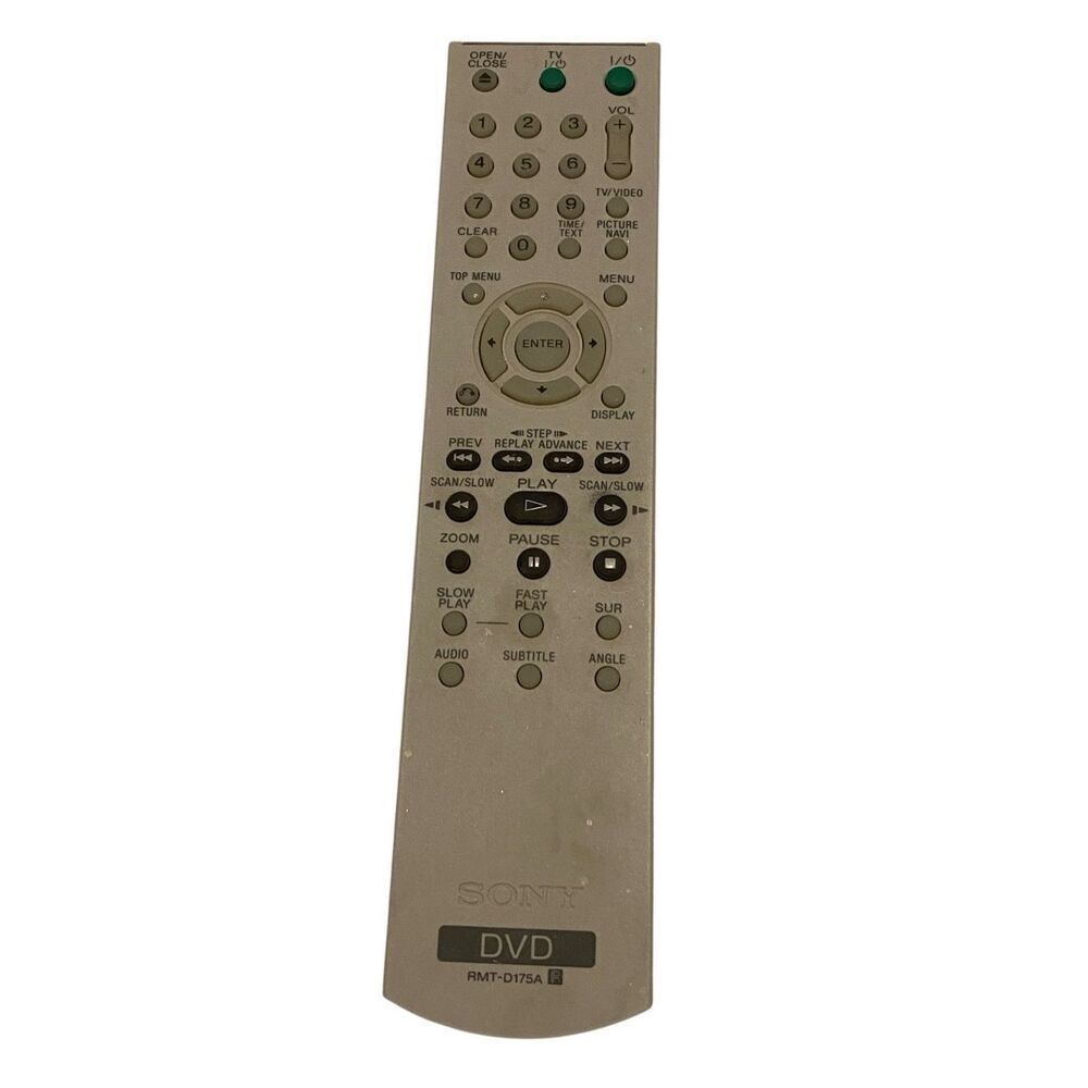Sony Rmt D175a Dvd Remote Control For Home Theater And Audio Video Devices